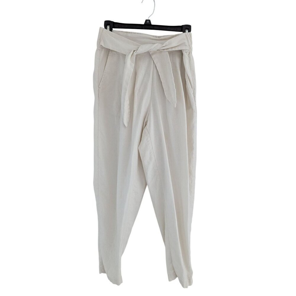 Who What Wear Linen Blend Paperbag Lightweight Pants Women's Size M